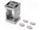 Scharnier  für Profile  Nutbreite  8mm  Aluminium