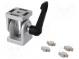 Scharnier  für Profile  Nutbreite  8mm  mit Hebel  Aluminium