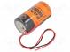 Batterie  Lithium  3,6V  D  13000mAh  Außenmaße  Ø34,2x61,5mm