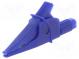 Krokodilklemme  20A  blau  max.39mm  1kV  Anschlüsse  4mm Buchse