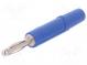 Stecker  2mm Bananen  10A  33VAC  70VDC  blau  vernickelt  -25÷90°C