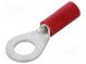 Ringkabelschuh  M5  Ø  5,3mm  0,5÷1,5mm2  Klemmverbindung  rot