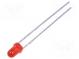 LED  3mm  rot  250mcd  40°  Front  gewölbt  Rastermaß  2,54mm