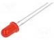 LED  5mm  rot  4÷10mcd  30°  20mA  1,8÷2,5V  Front  gewölbt