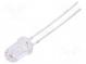 LED  5mm  rot  500÷1000mcd  15°  20mA  1,8÷2,4V  Front  gewölbt