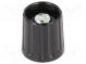 Drehknopf  Polyamid  Durchm.Achse  6mm  Ø15x16,3mm  schwarz