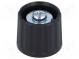 Drehknopf  Polyamid  Durchm.Achse  6mm  schwarz  Achse  glatt