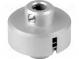 Adapter  Aluminium  silber  Achse  glatt  Durchm.Öffnung  6mm