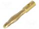 Stecker  2mm Bananen  15A  Kontakte  Messing vergoldet  18AWG