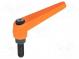 Hebel  verstellbar  L. Gewinde  40mm  L.Hebel  45mm  H.Hebel  35mm