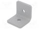 Winkel  für Profile  W  40mm  H  40mm  L  40mm  Stahl  silber