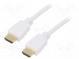 Cable  HDCP 2.2,HDMI 1.4  HDMI plug,both sides  PVC  3m  white
