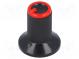Drehknopf  mit Flansch  Kunststoff  Durchm.Achse  6mm  Ø10x19mm
