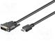 Cable  HDMI 1.4  DVI-D (18+1) plug,HDMI plug  2m  black