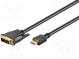Cable  HDMI 1.4  DVI-D (18+1) plug,HDMI plug  1m  black