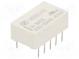 Relais  elektromagnetisch  DPDT  0,5A/125VAC  1A/30VDC  PCB