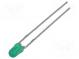LED  3mm  grün  2,6mcd  60°  Front  gewölbt
