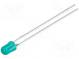 LED  3mm  grün  1mcd  60°  Front  gewölbt