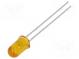 LED  5mm  gelb  16,6÷50mcd  35°  10mA  2÷2,4V  Front  gewölbt