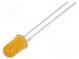 LED  5mm  gelb  2,2mcd  60°  10÷15mA  5V  Front  gewölbt