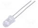 LED  5mm  blau  3200÷5500mcd  30°  20mA  2,8÷3,8V  Front  gewölbt