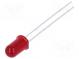 LED  5mm  rot  35,2÷70mcd  65°  20mA  1,8÷2,2V  Front  gewölbt