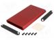Gehäuse  mit Platten  1455  X 70mm  Y 120mm  Z 12mm  Aluminium  rot