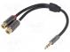 Aux-Adapter  RCA  vergoldet  schwarz  stereo  0,2m