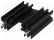 Radiator  geprägt  H  TO220  schwarz  L 38mm  W 34,5mm  H 12,5mm