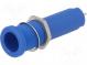 Buchse  4mm Bananen  16A  blau  vernickelt  für Frontplatten