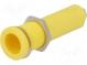 Buchse  4mm Bananen  16A  gelb  vernickelt  für Frontplatten