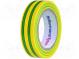 Band  elektroisolierend  W  15mm  L  10m  Thk  0,15mm  gelb-grün