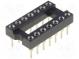 Sockel  DIP  PIN 14  7,62mm  vergoldet  ØAusg 0,5mm  1A  THT