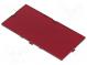 Front panel  without frame, with holder  translucent red