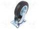 Transportrad  Ø  125mm  W  38mm  H  156mm  Drehrad  120kg  Gummi  SM