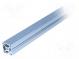 Konstruktionsrohr  Nutbreite  6mm  W  30mm  H  30mm  L  2m  Aluminium