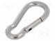 Karabiner  säurebeständiger Stahl A4  für Seile  L  50mm