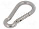 Karabiner  säurebeständiger Stahl A4  für Seile  L  60mm