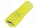 Verbinder  flach  6,4mm  0,8mm  weiblich  Klemmverbindung  gelb