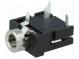 Buchse  Jack 3,5mm  weiblich  stereo  mit Schalter  Wege  3  THT
