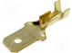 Verbinder  flach  6,3mm  1÷2,5mm2  vergoldet  männlich