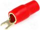 Verbinder  Gabel-  M4  20mm2  vergoldet  isoliert  rot