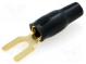 Verbinder  Gabel-  M4  4mm2  vergoldet  isoliert  schwarz