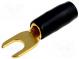 Verbinder  Gabel-  M4  6mm2  vergoldet  isoliert  schwarz