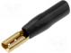 Verbinder  flach  2,8mm  vergoldet  isoliert  schwarz  weiblich