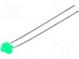 LED  1,8mm  grün  5÷10mcd  70°  2,2÷2,5V  Front  gewölbt  3,3x2,4mm