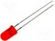 LED  5mm  rot  50÷200mcd  30°  20mA  2÷2,5V  Front  gewölbt