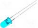 LED  5mm  blau  40÷60mcd  60°  20mA  3,8÷4,5V  Front  gewölbt