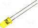 LED  5mm  gelb  20÷80mcd  30°  Front  gewölbt
