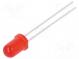 LED  5mm  rot  25÷50mcd  30°  10mA  1,9÷2,3V  Front  gewölbt